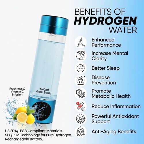 Hydrogen water bottle portable - water,
